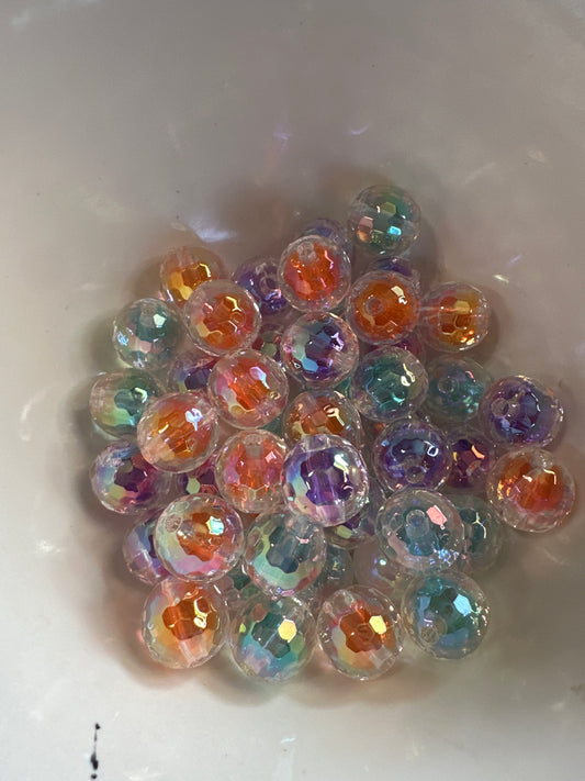 #17 16mm double layered disco beads