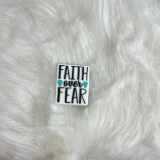 #246 faith over fear silicone focal beads