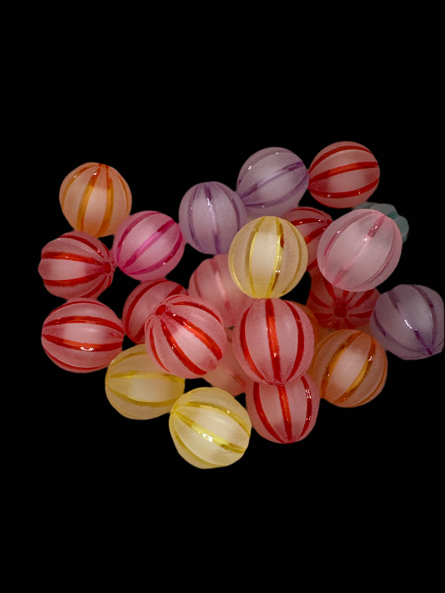 #35 15mm pumpkin shaped acrylic beads
