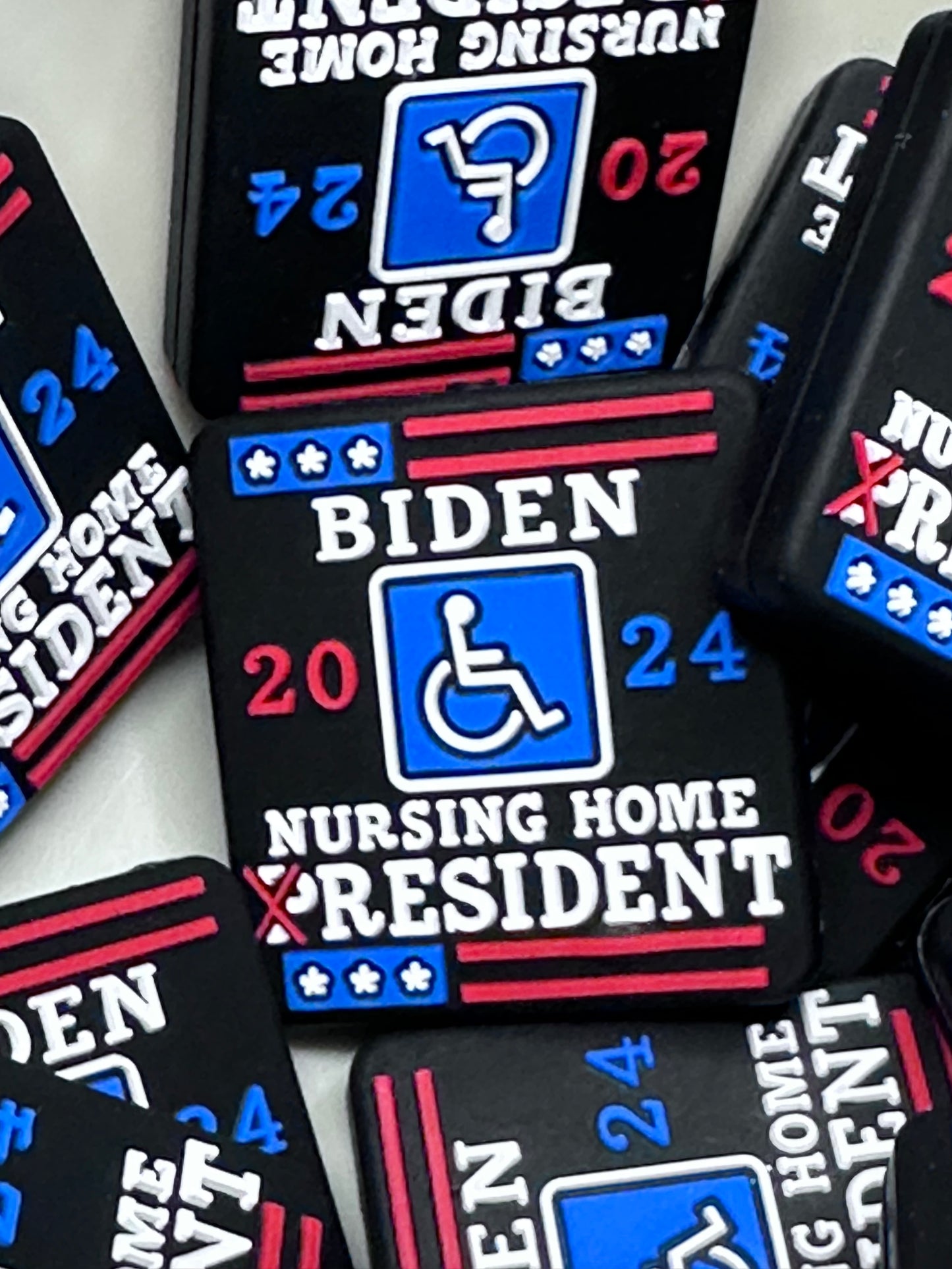 #332 Biden 2024 silicone focal beads