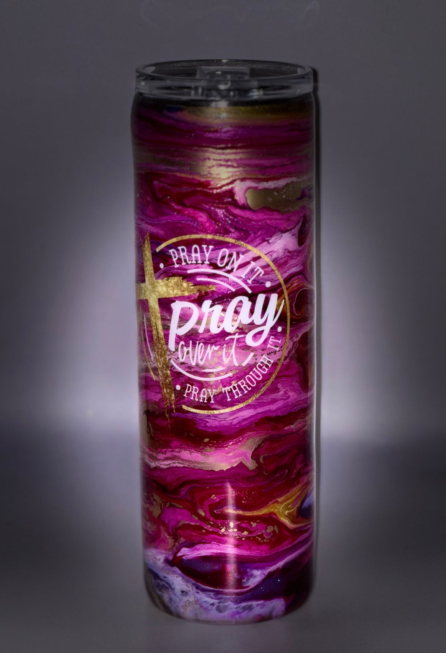 30oz pinks and gold pray alc ink RTS