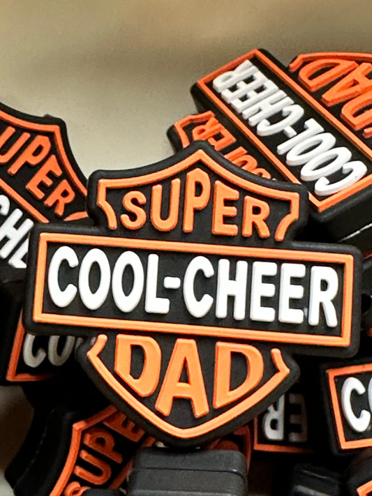 #386 super cool cheer dad silicone focal beads