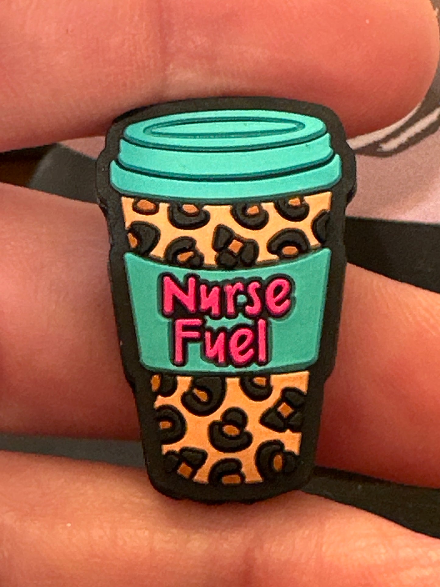 #468 nurse fuel silicone focal beads