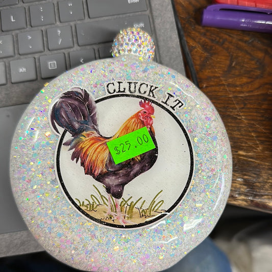 #54 glitter flask cluck it