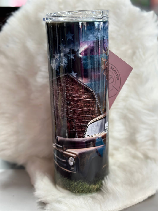 #36 20oz truck barn and windmill