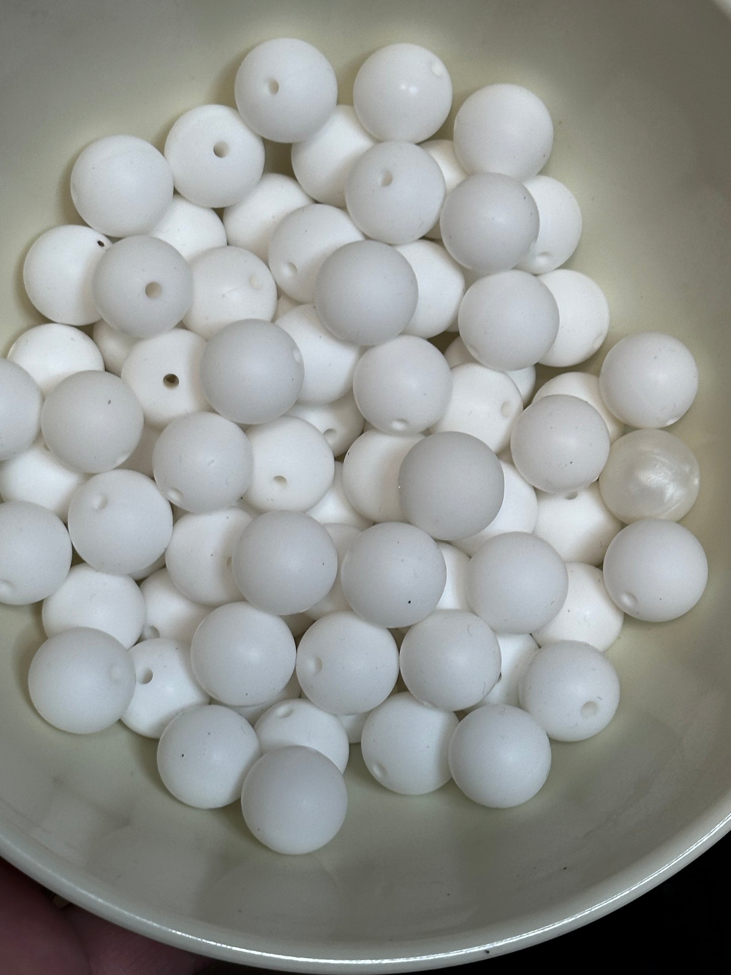 15mm solid color silicone beads