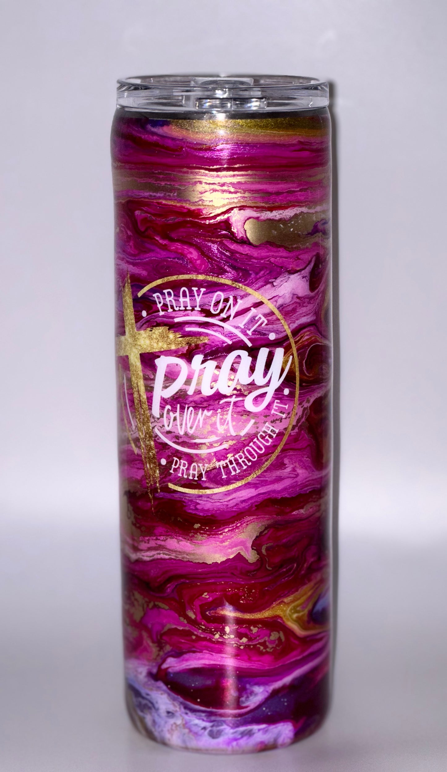30oz pinks and gold pray alc ink RTS