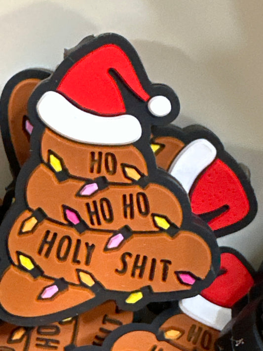 #522 Ho Ho Ho holy shit silicone focal beads