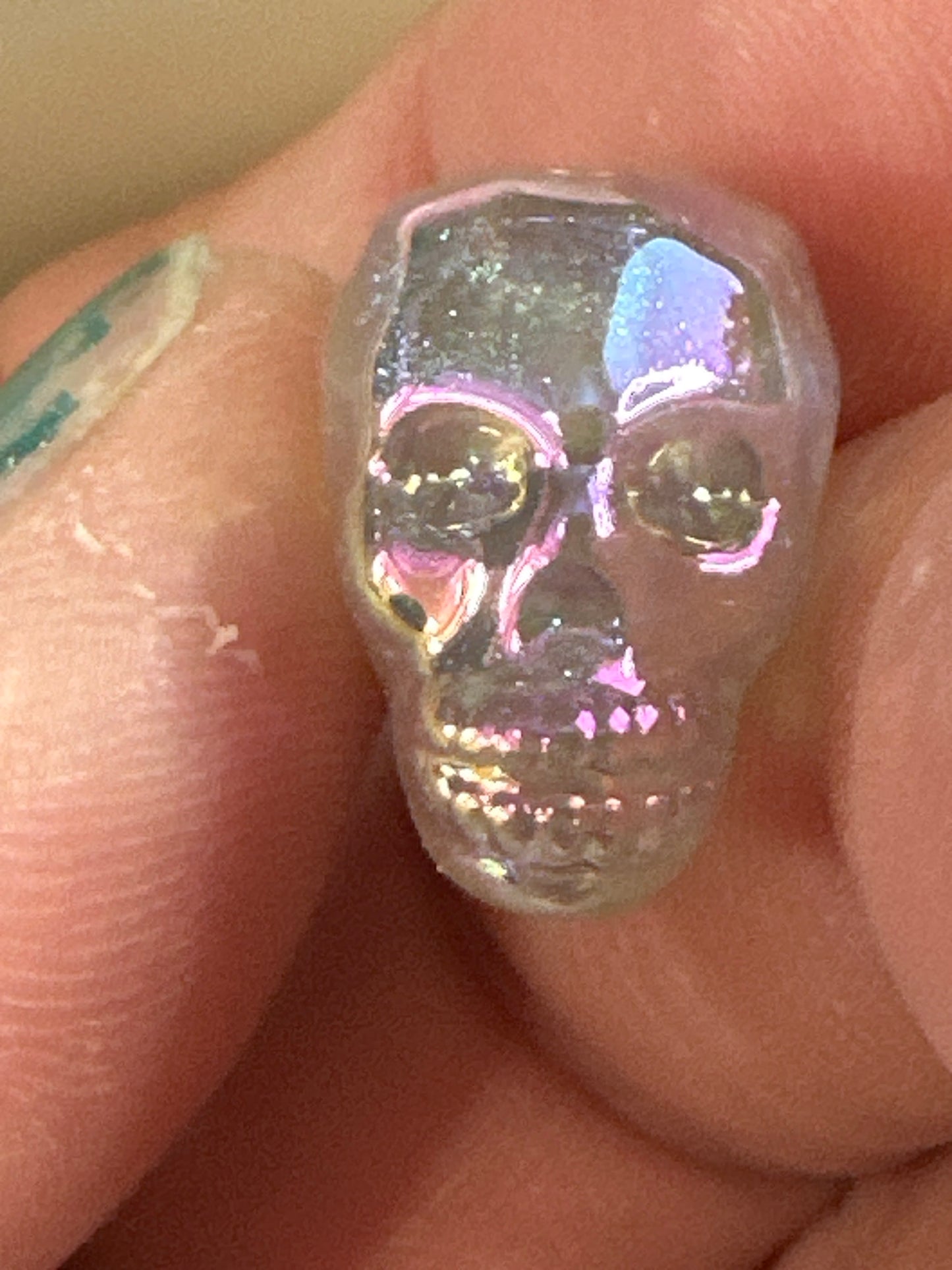 #20 Luminous Translucent Skull Head Acrylic Beads, Random Mix, 16MM