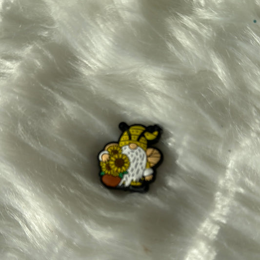 #298 sunflower gnome silicone focal beads