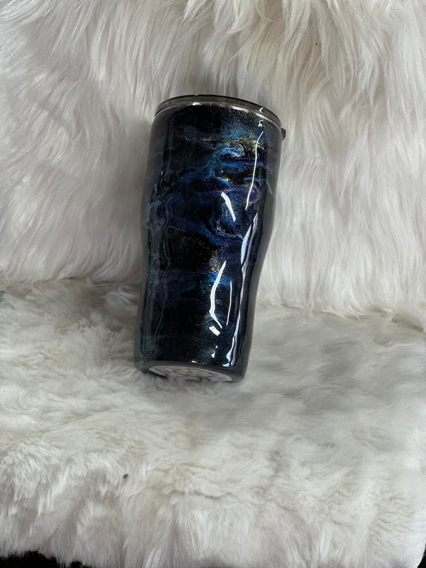 #42 20oz traditional curve blue alc ink tumbler