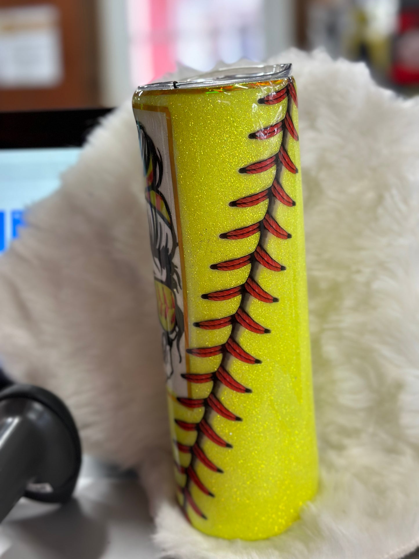 #34 30oz softball tumbler