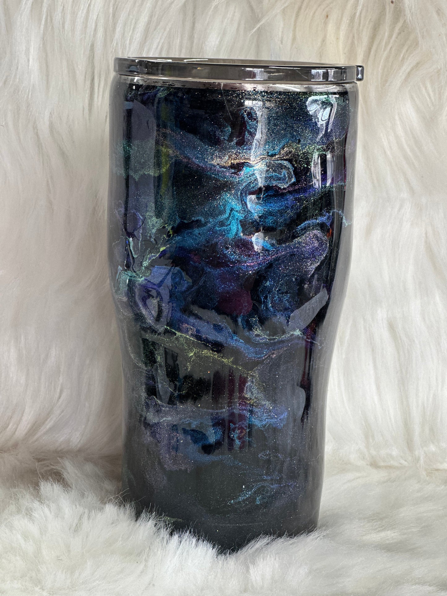 #42 20oz traditional curve blue alc ink tumbler