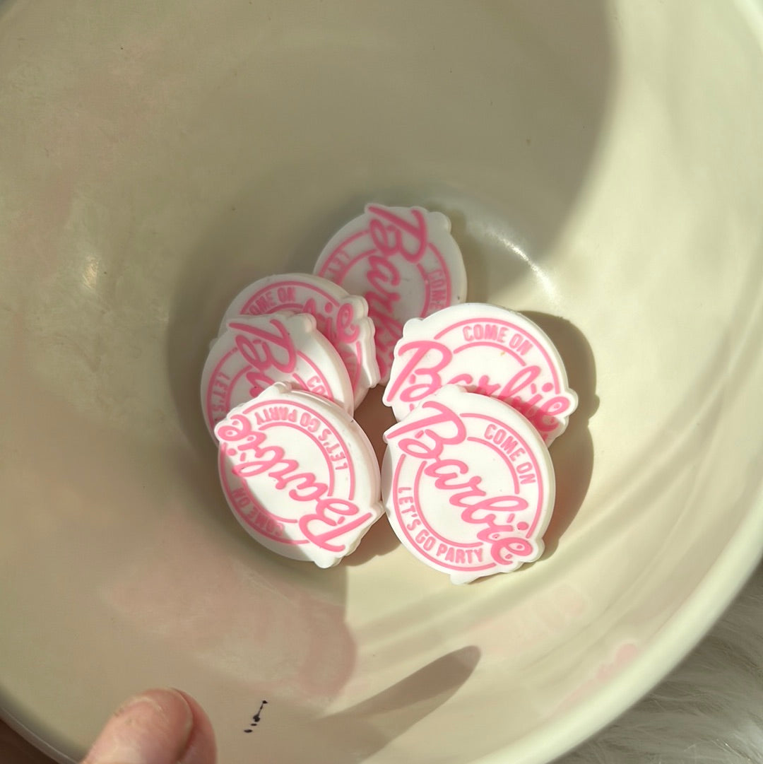 #303 pink come on silicone focal beads