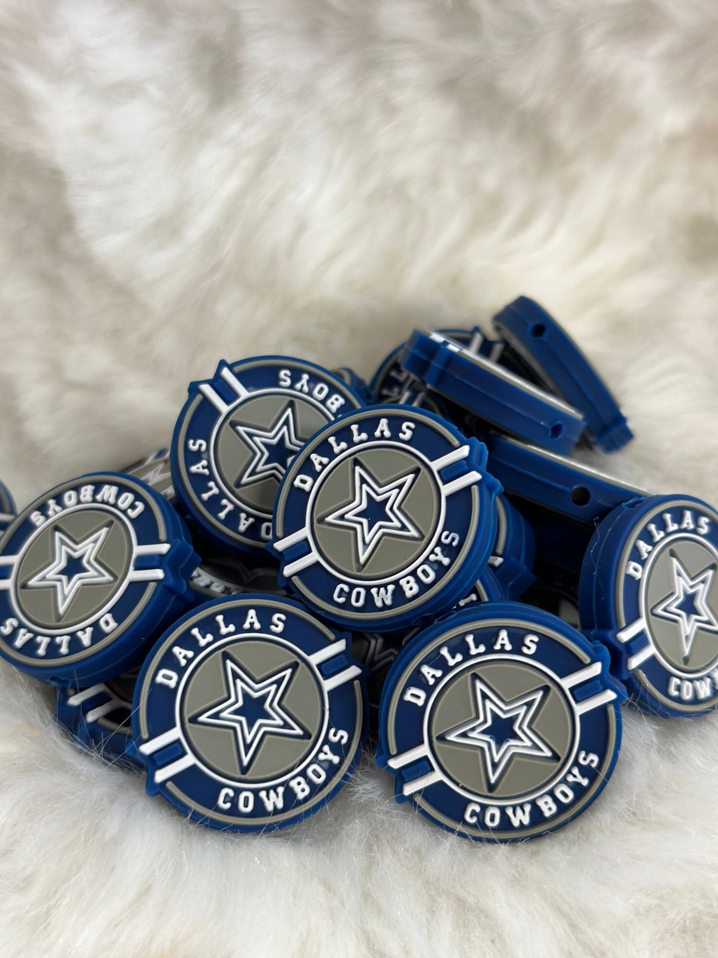 #210 Football silicone focal beads