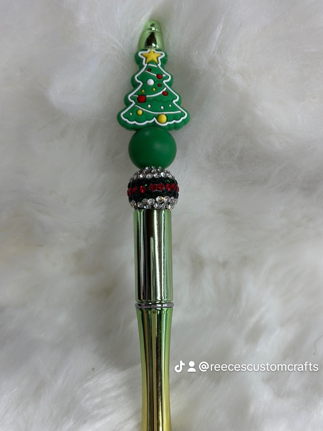 Christmas tree beaded pen