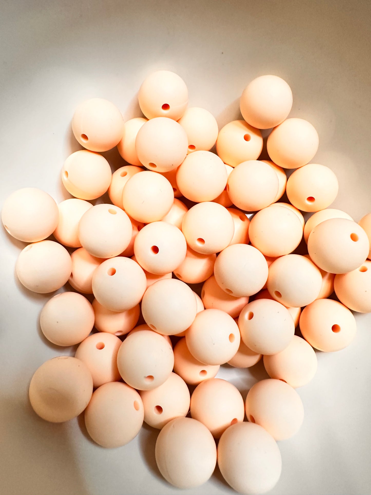 15mm solid color silicone beads