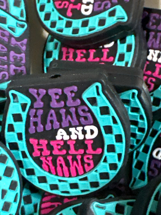 #502 hee haws and hell silicone focal beads