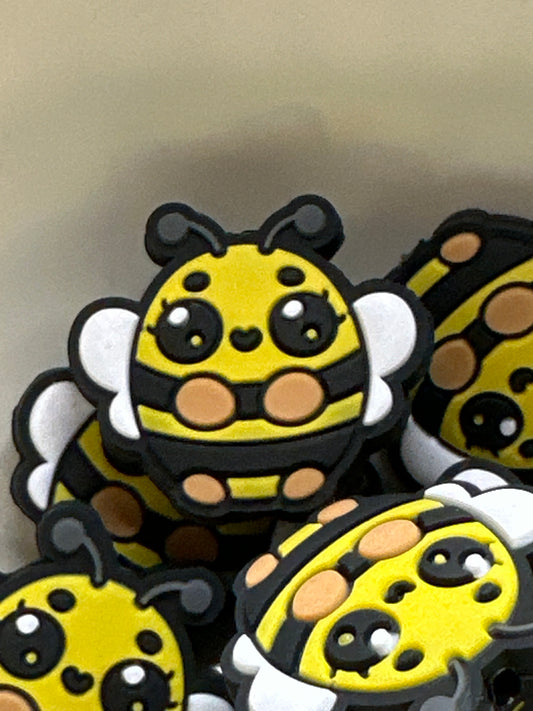 #452 bee silicone focal beads