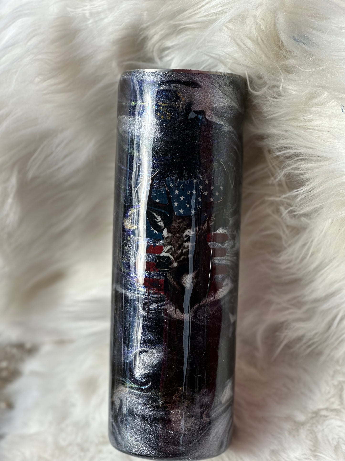 #14 30oz alc ink deer tumbler