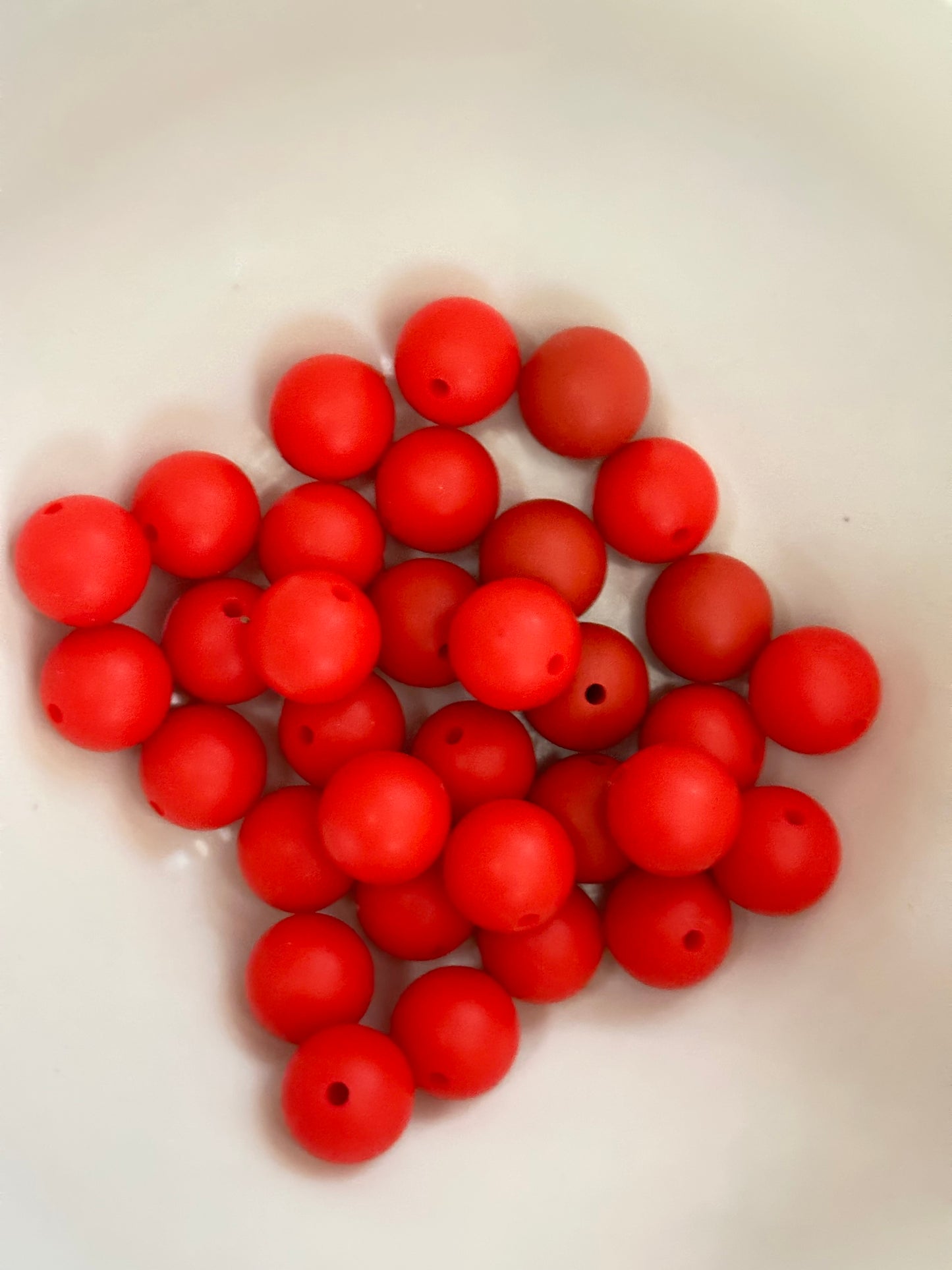 15mm solid color silicone beads