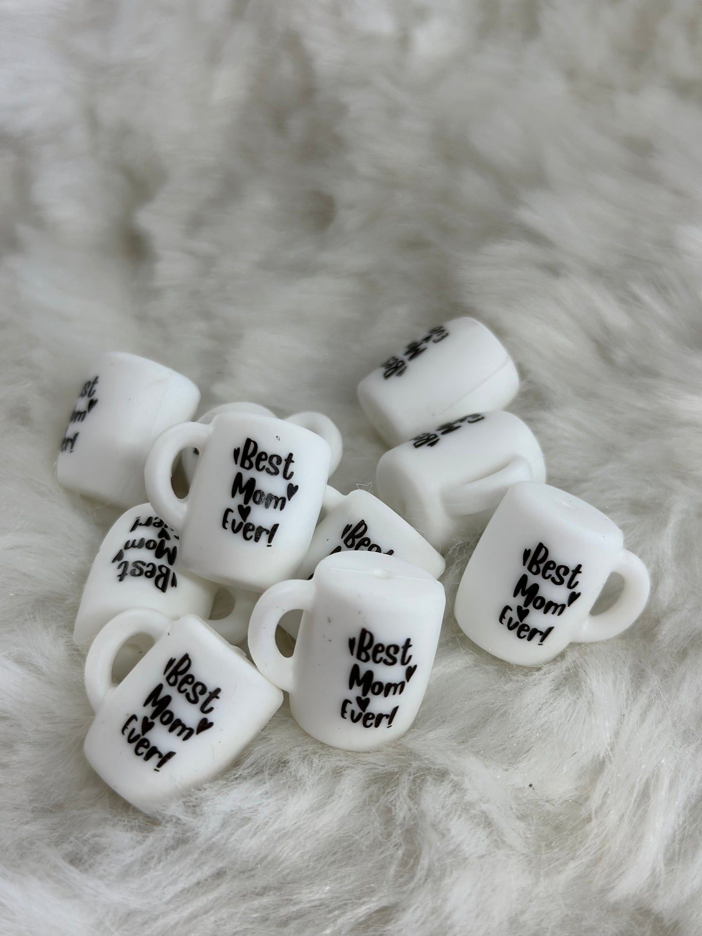 #154 “Best Mom ever” mug silicone focal beads