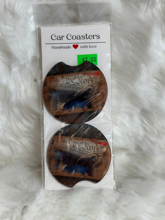 We the people car coaster set