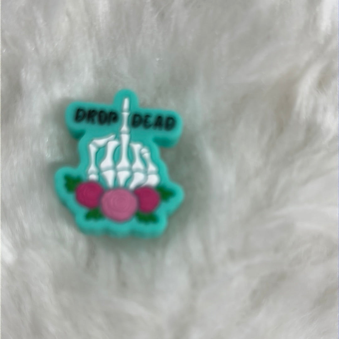 #251 drop dead silicone focal beads