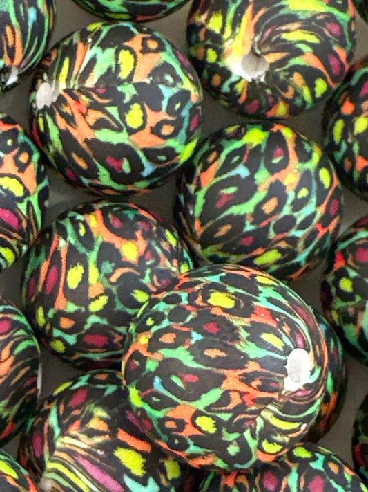 #48 15mm printed silicone beads