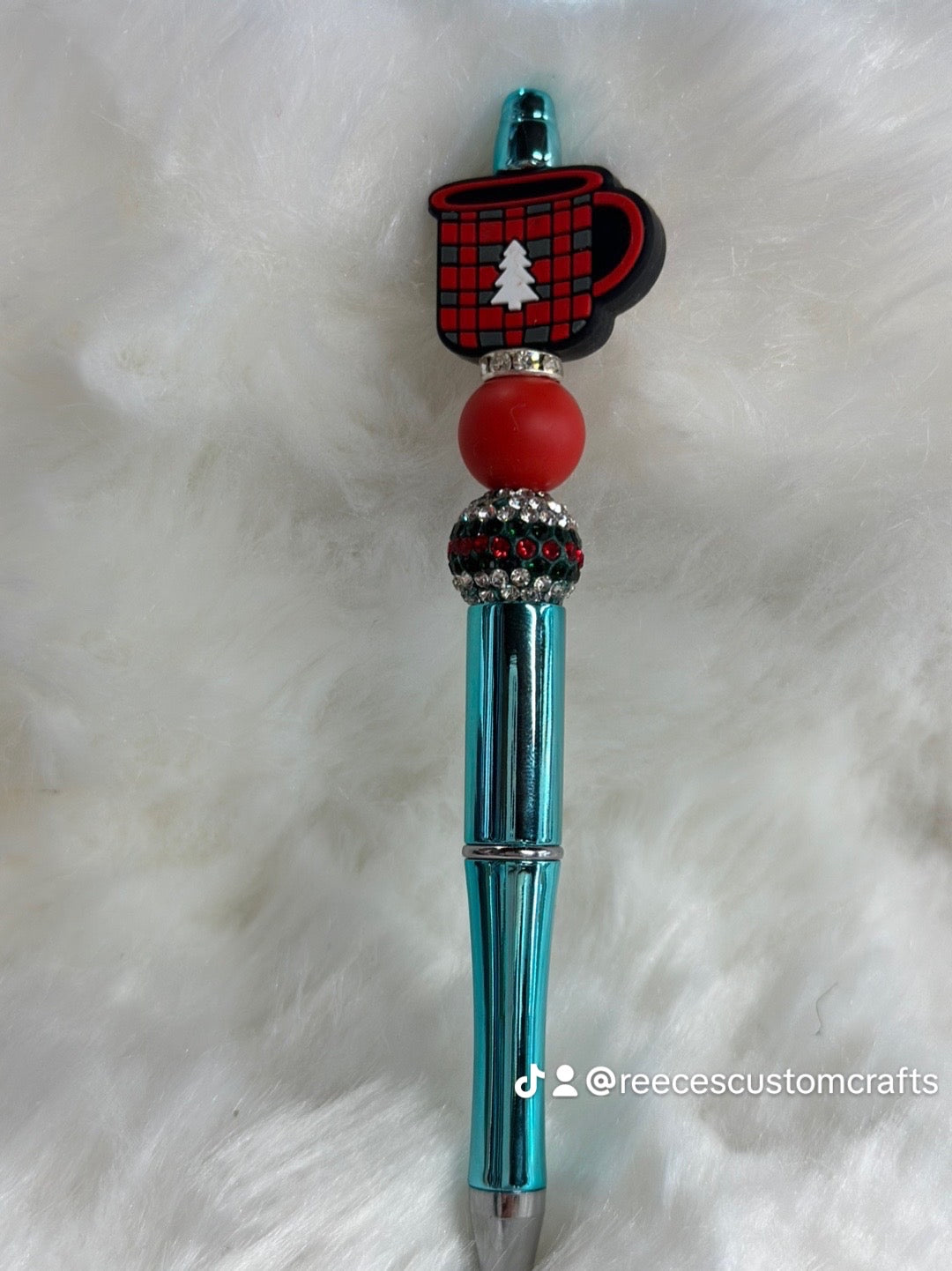 Christmas cup beaded pen