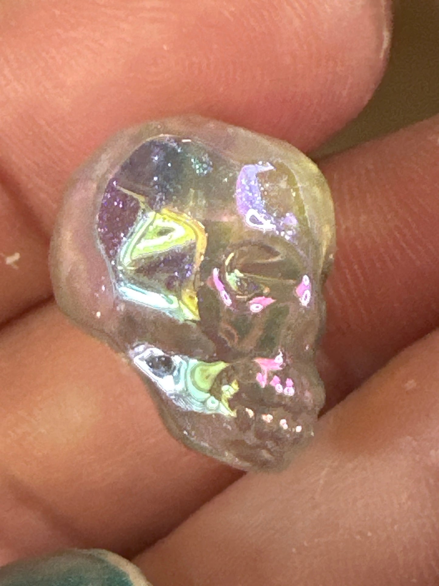 #20 Luminous Translucent Skull Head Acrylic Beads, Random Mix, 16MM