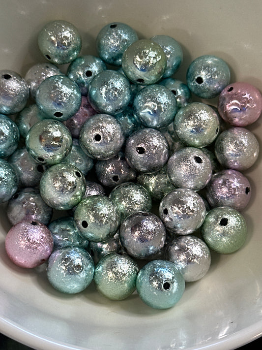 #13 16mm foil looking beads