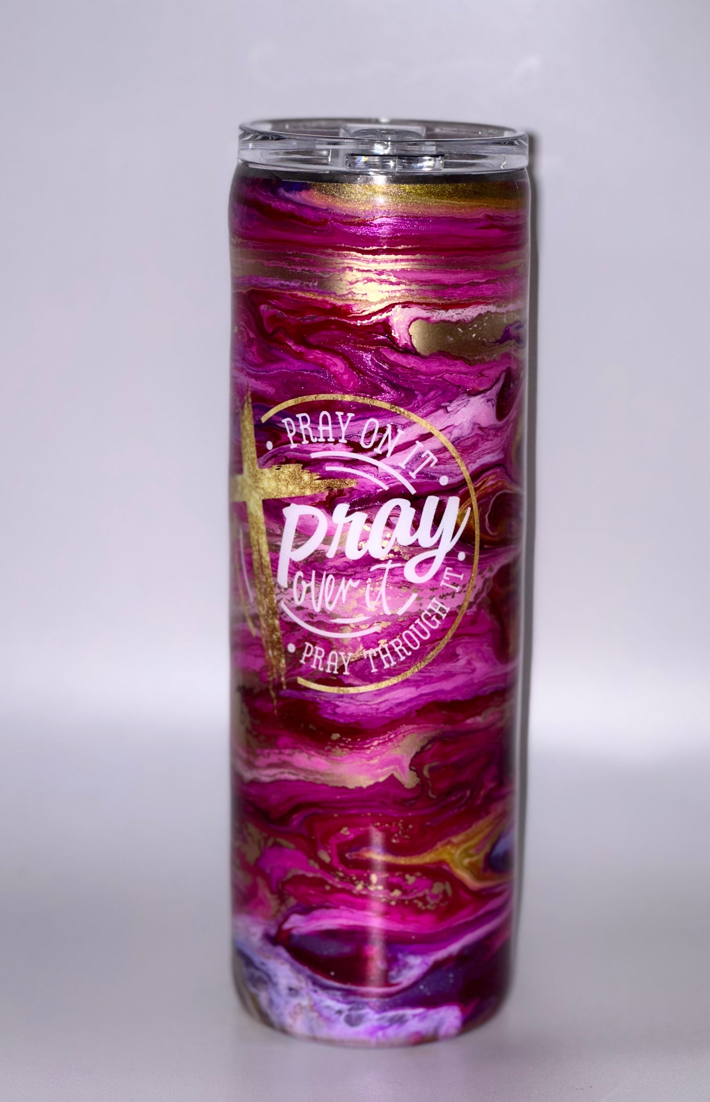 30oz pinks and gold pray alc ink RTS