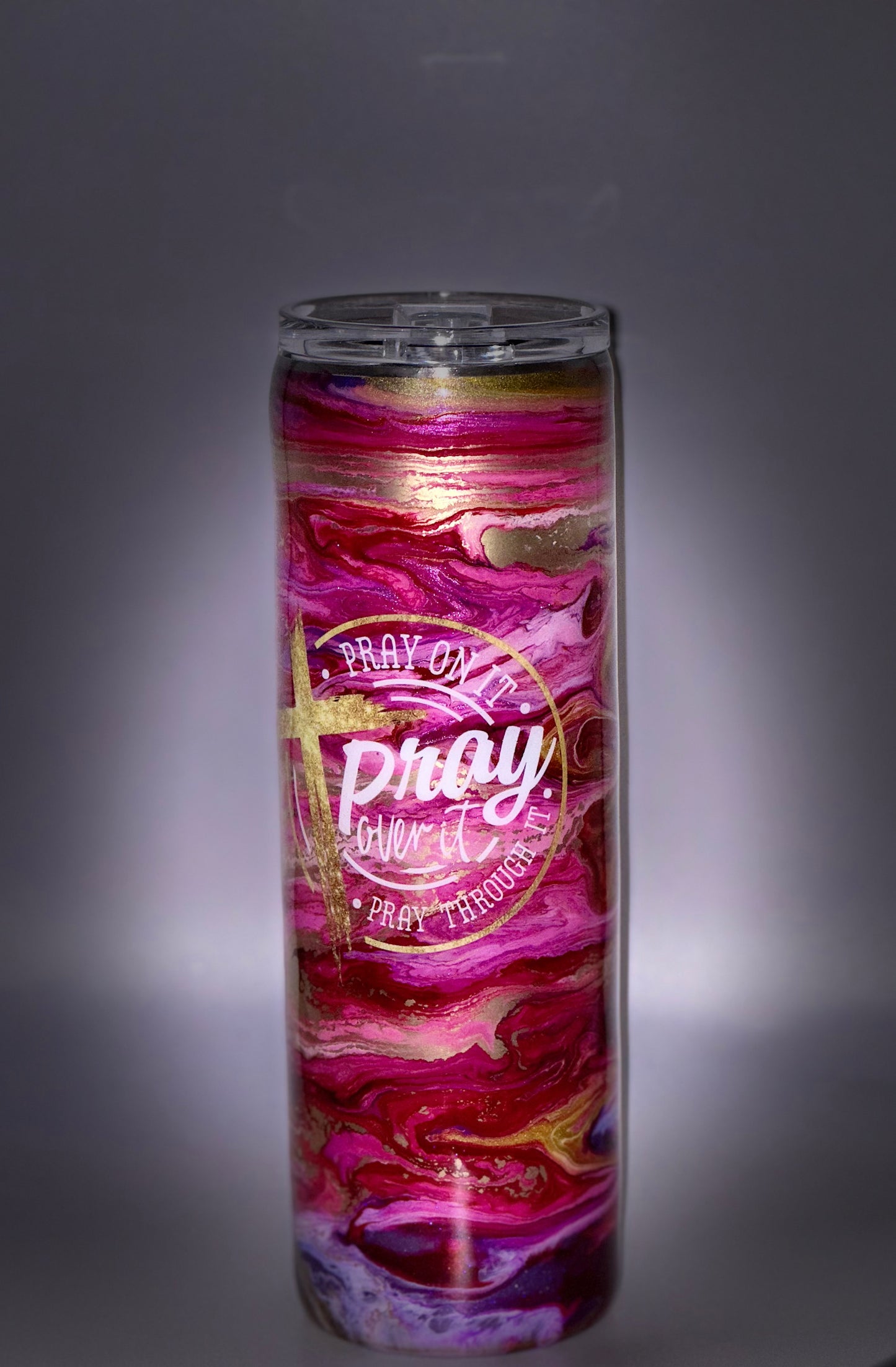 30oz pinks and gold pray alc ink RTS