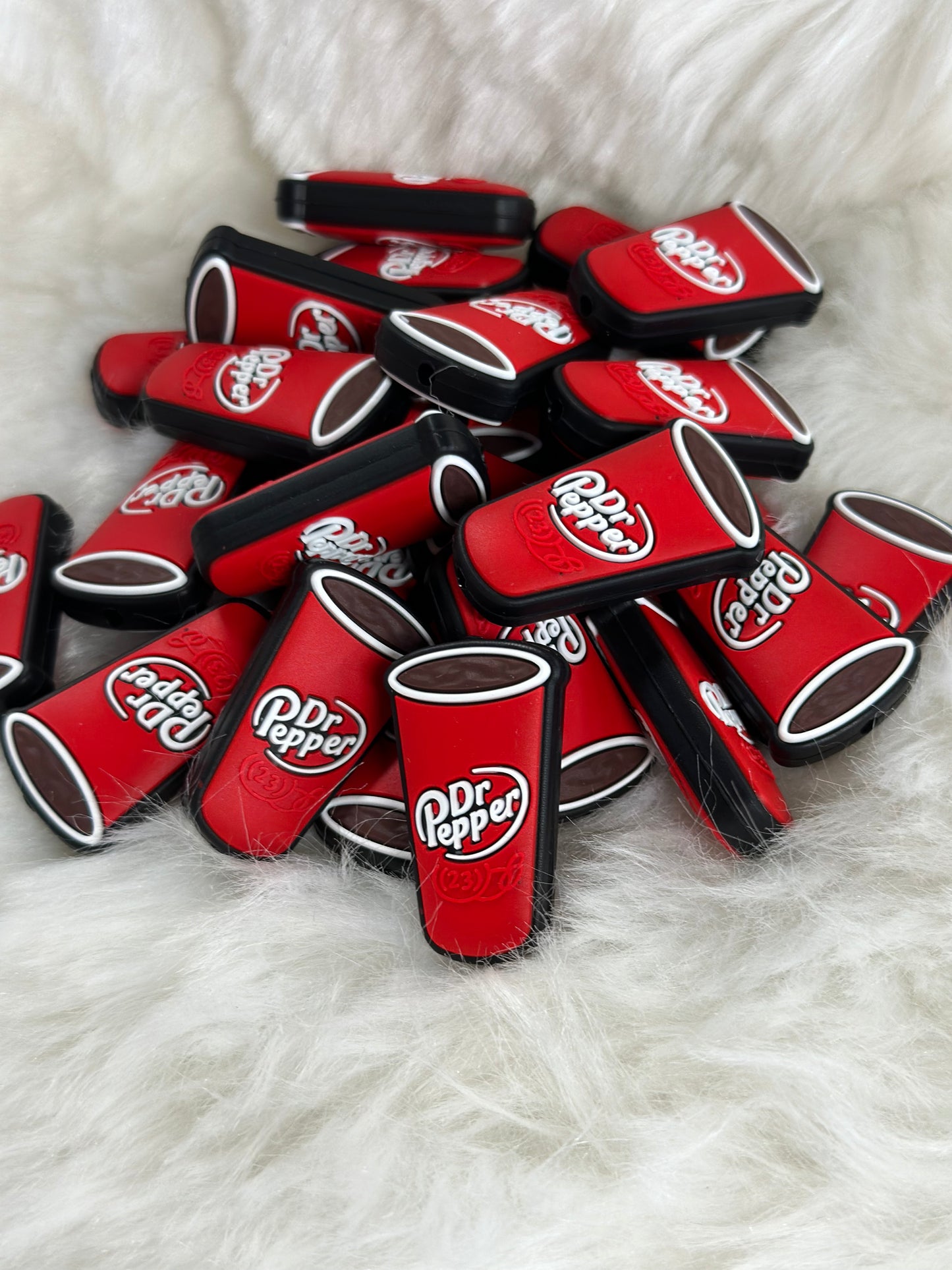 #141 Dr Pepper silicone focal beads