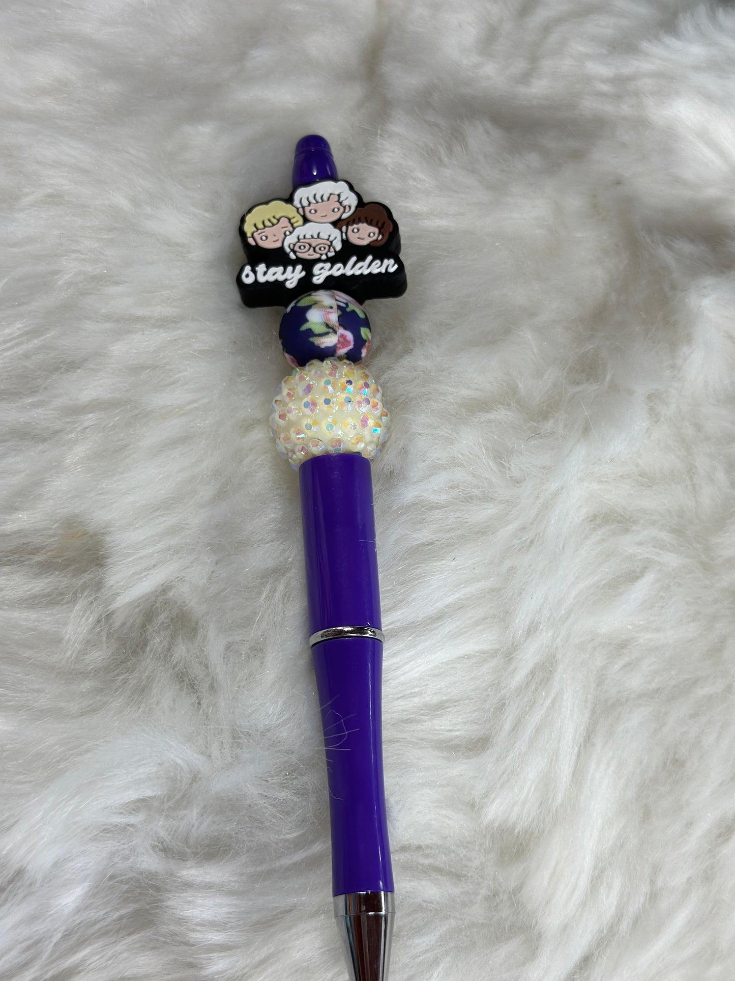 Stay golden beaded pen