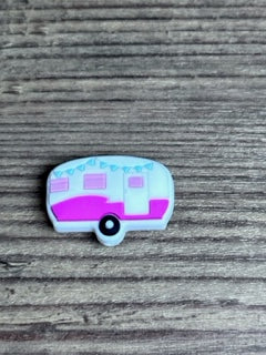 #4 Pink and white camper