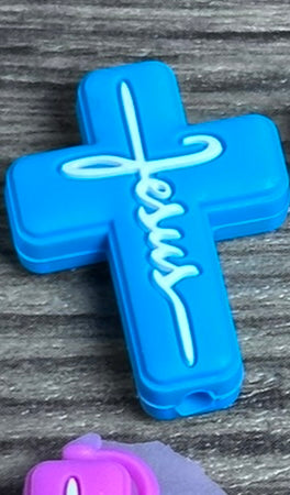 Jesus Cross silicone focal beads