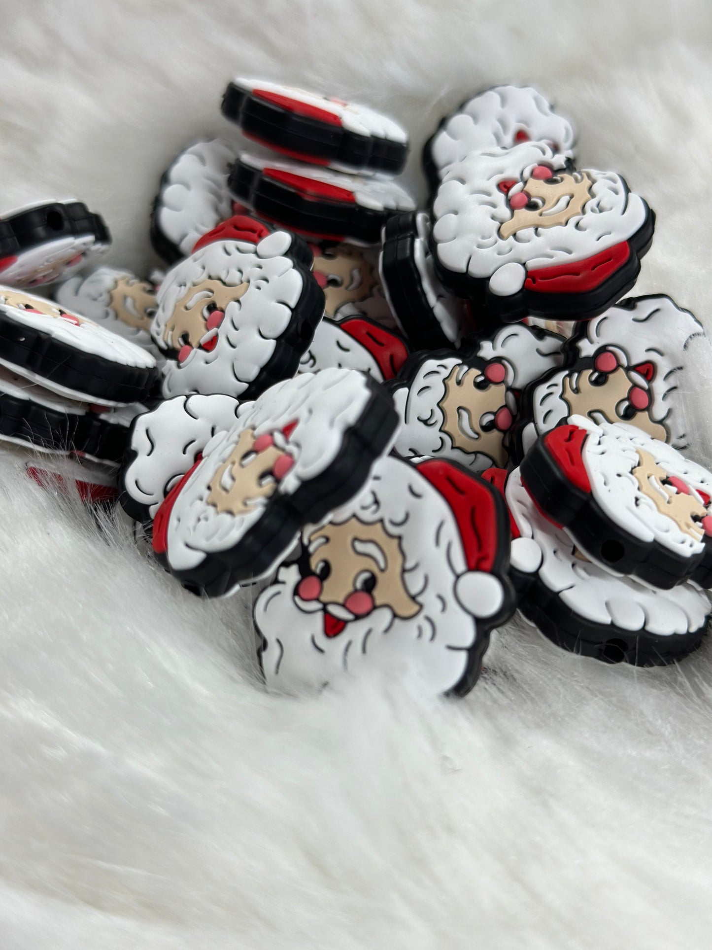 #93 Santa Silicone Focal Beads