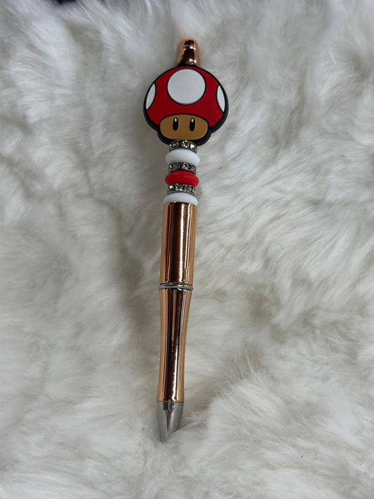 Mushroom silicone beaded pen