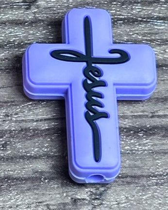 Jesus Cross silicone focal beads