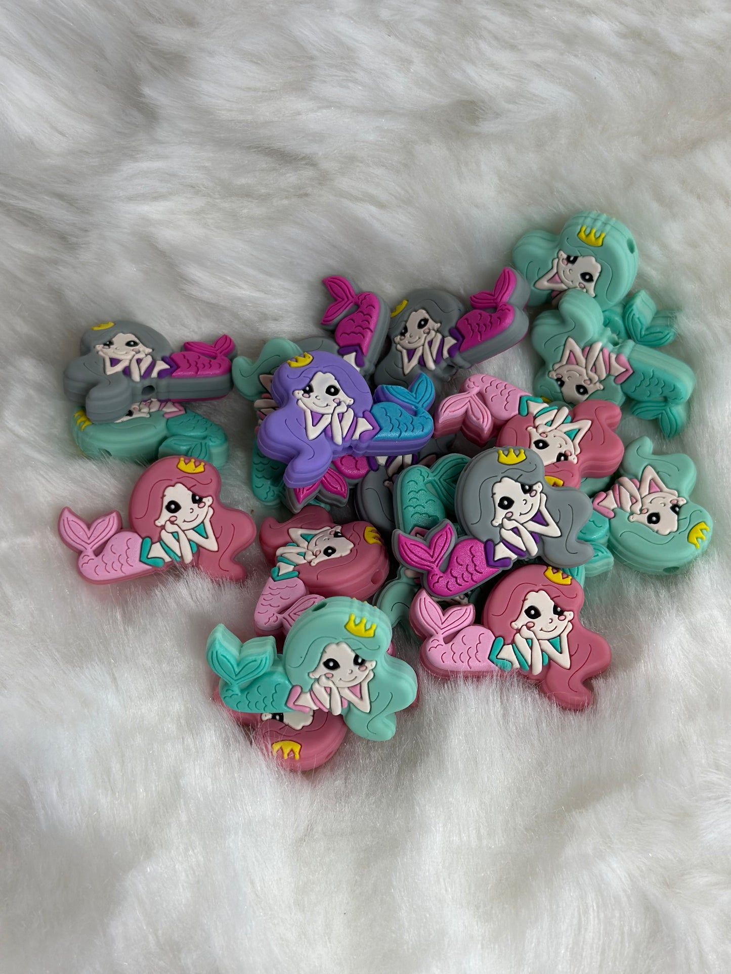 #100 Mermaid Silicone Focal Beads