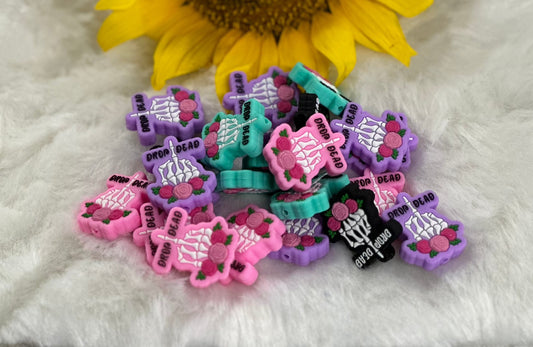 Drop dead silicone focal beads