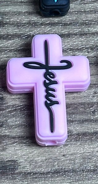 Jesus Cross silicone focal beads