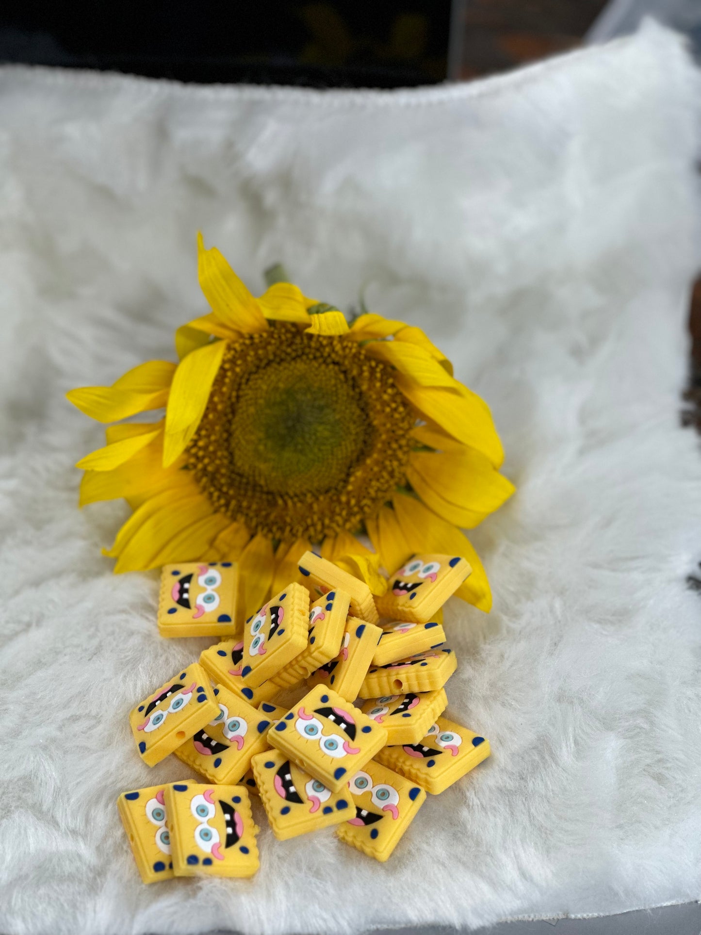 Yellow sponge cartoon focal