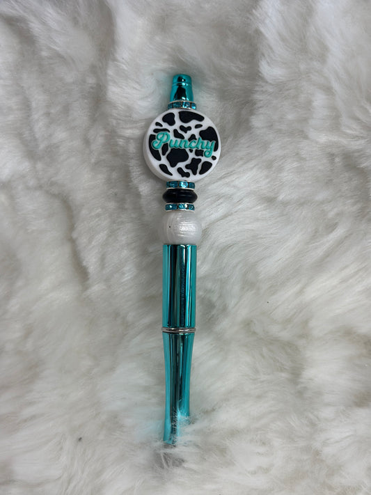 Punchy beaded pen