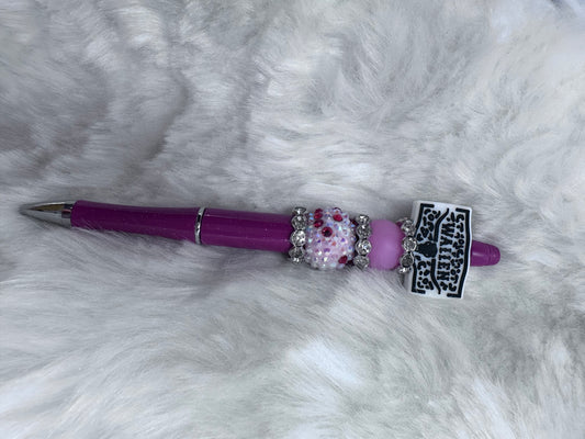 PINK BEADED WALLEN FOCAL PEN